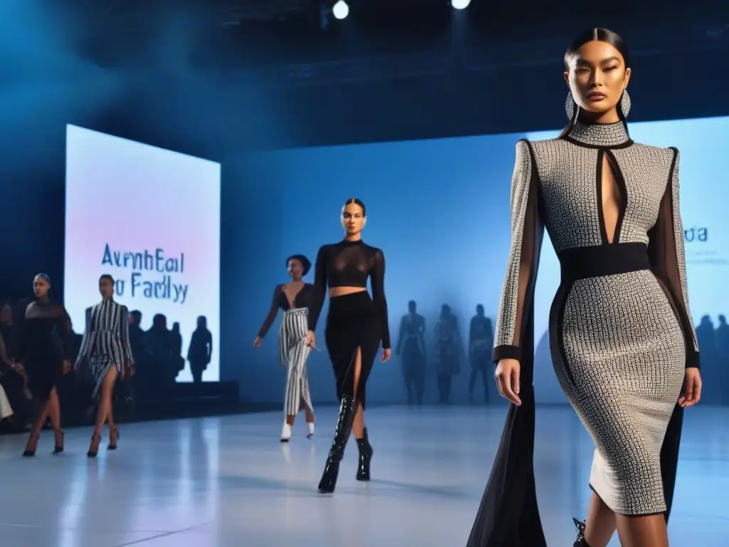 Desfile inclusivo: moda pop empoderada Desfile de moda inclusiva con modelos diversas, luciendo diseños vanguardistas inspirados en cultura pop