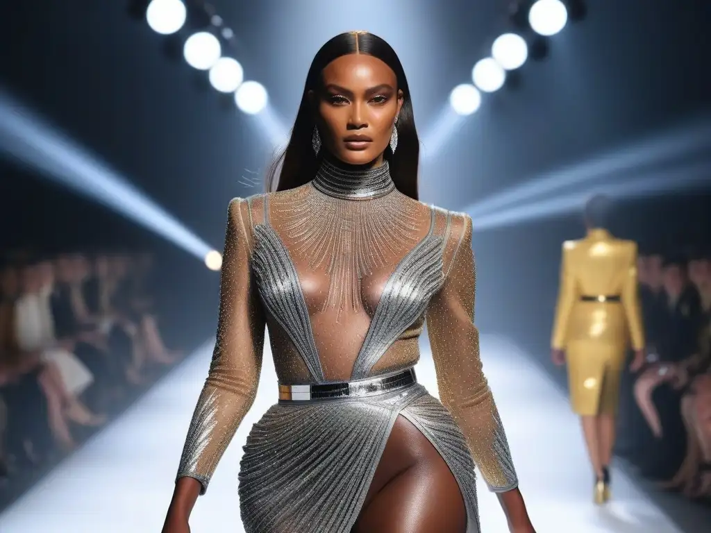 Desfile de moda inclusivo: diversidad y empoderamiento en la pasarela Desfile de moda inclusiva con modelos de todos los cuerpos y tallas, irradiando empoderamiento y estilo en la pasarela de Tom Ford