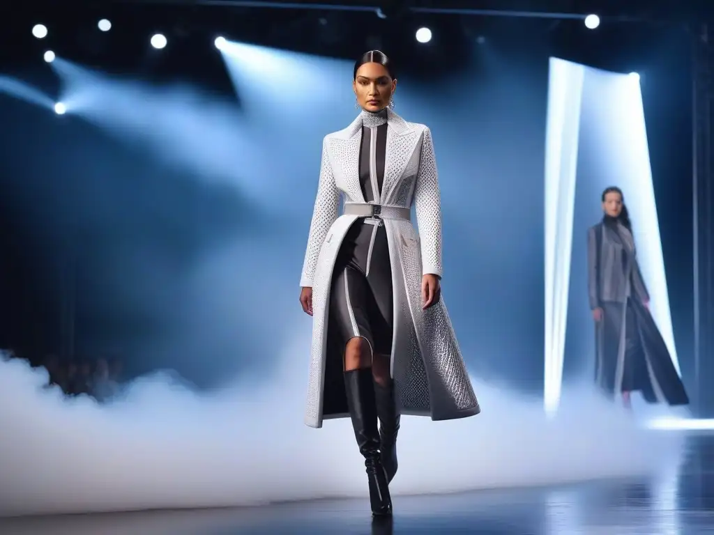 Desfile de moda inclusivo en 8k: diseño vanguardista y diversidad Un desfile de moda inclusiva con modelos de diferentes edades, géneros y habilidades, luciendo diseños innovadores de tejidos adaptativos