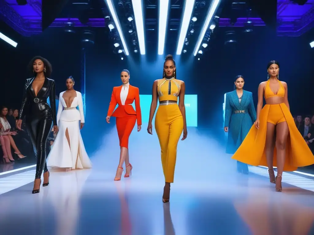 Pasarela del futuro: modelos diversos desfilan con estilo Un desfile de moda inclusiva con modelos diversos, empoderamiento en la televisión