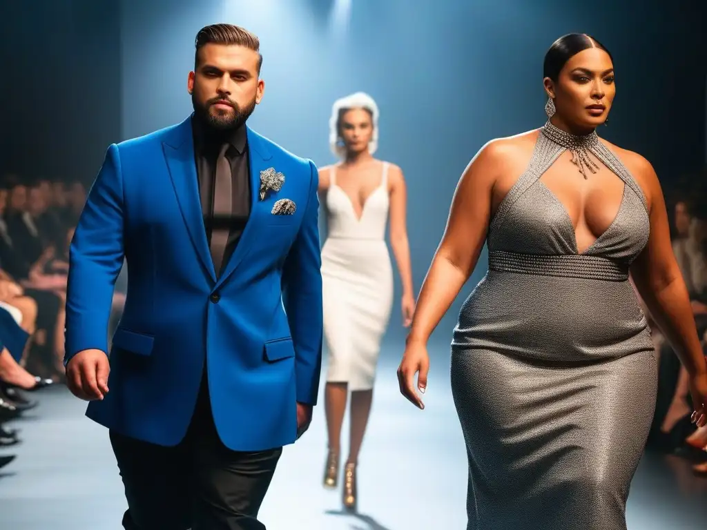 Desfile inclusivo: moda adaptativa para todos Desfile de moda inclusiva con modelos diversos mostrando prendas adaptativas, empoderamiento y diversidad