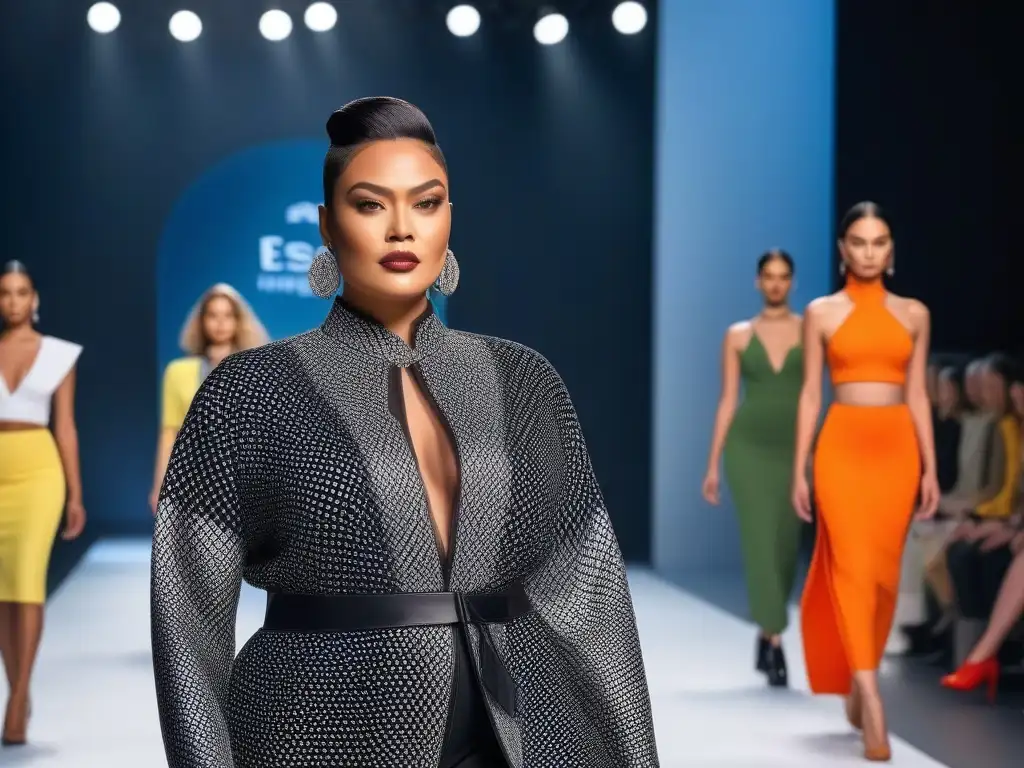 Desfile de moda inclusiva: diversidad y empoderamiento Desfile de moda inclusiva con modelos diversos exhibiendo confianza y empoderamiento