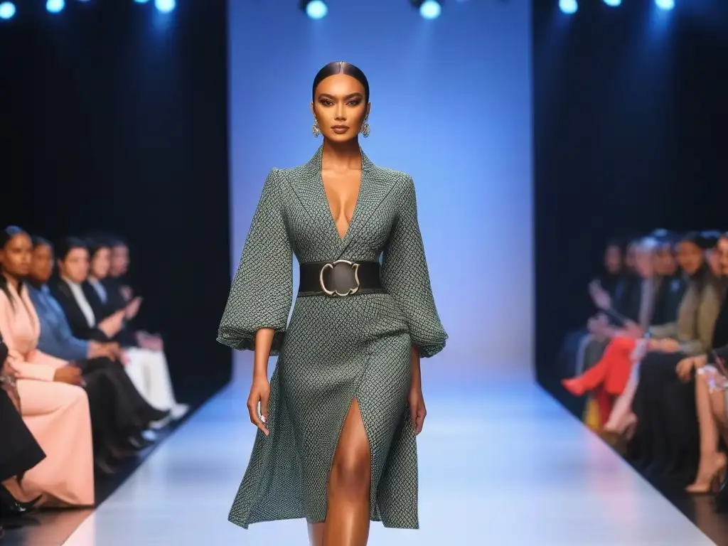 Desfile inclusivo y vibrante: moda para todos Desfile de moda inclusiva con modelos de diversas tallas, etnias y géneros, mostrando empoderamiento y diversidad