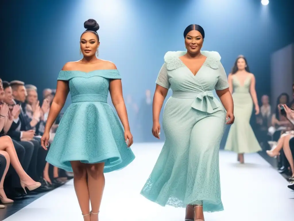Desfile de moda inclusivo: empoderamiento y diversidad Desfile de moda inclusiva con modelos con discapacidad caminando con confianza por la pasarela, mostrando diseños modernos y adaptativos
