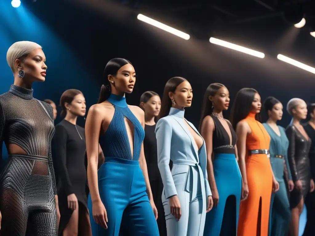 Desfile de moda inclusivo: diversidad y empoderamiento en la pasarela Desfile de moda inclusiva con modelos de diferentes tallas y etnias luciendo diseños adaptativos
