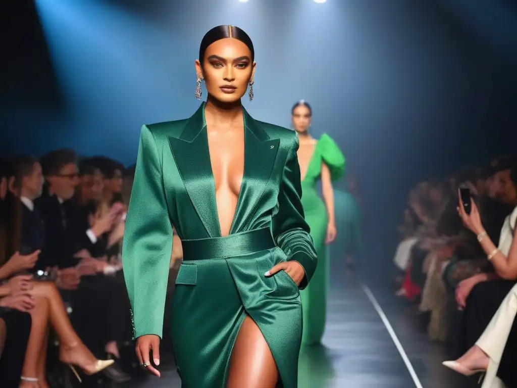 Desfile inclusivo: moda diversa y empoderadora Desfile de moda inclusiva con modelos de diversas identidades de género y estilos, en una pasarela iluminada y diversa