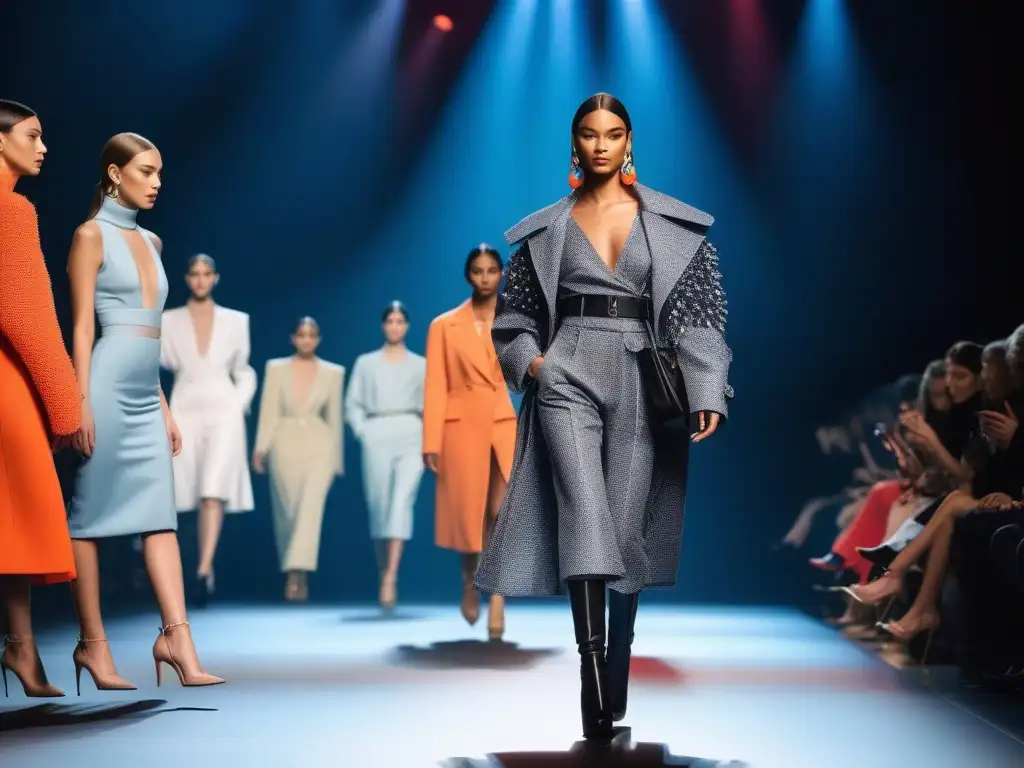 Desfile de moda inclusiva en Barcelona con modelos diversos luciendo outfits trendy y chic, exudando confianza y empoderamiento