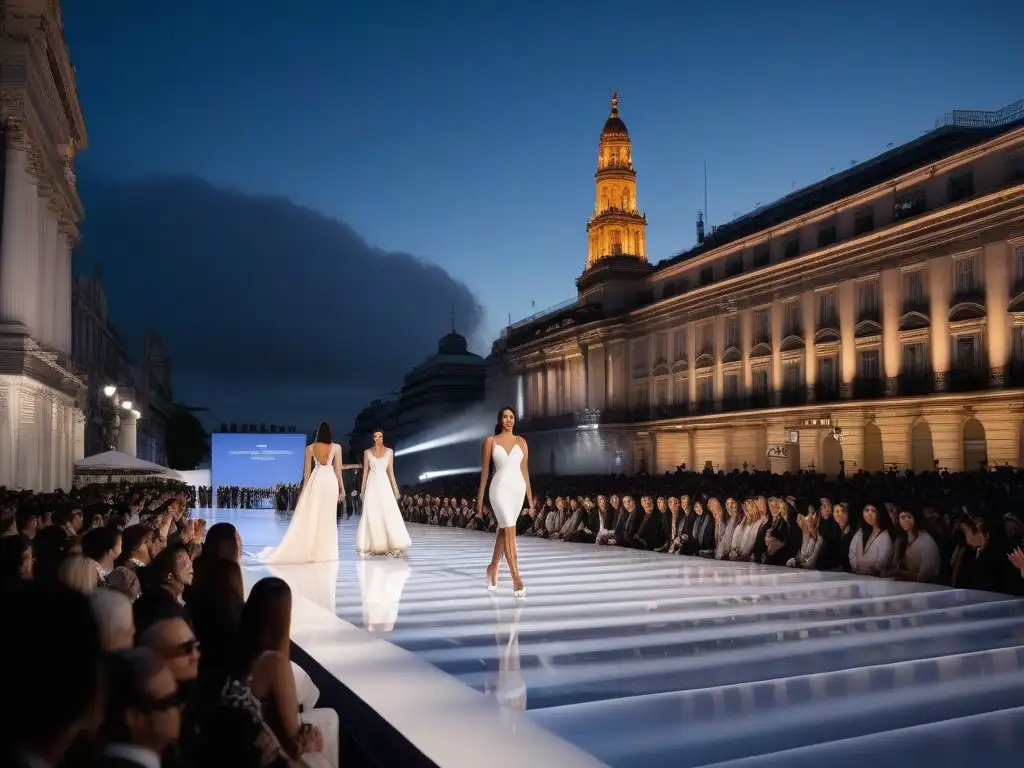 Desfile inclusivo de moda en Buenos Aires Desfile de moda inclusiva en Buenos Aires con modelos de todas las tallas y fondos, irradiando empoderamiento y estilo