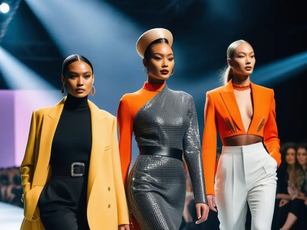 Desfile de moda inclusivo en Ámsterdam: diversidad y empoderamiento Un desfile de moda inclusiva en Ámsterdam con modelos diversos caminando con confianza por la pasarela, exhibiendo diseños elegantes y empoderados