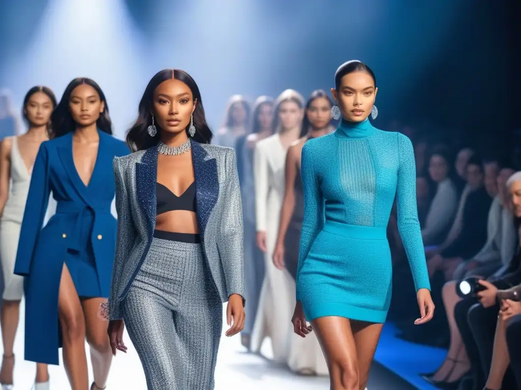 Desfile de moda inclusiva y vanguardista para mujeres petite Desfile de moda Petite inclusiva con modelos seguras y vanguardistas, resaltando la innovación y diversidad