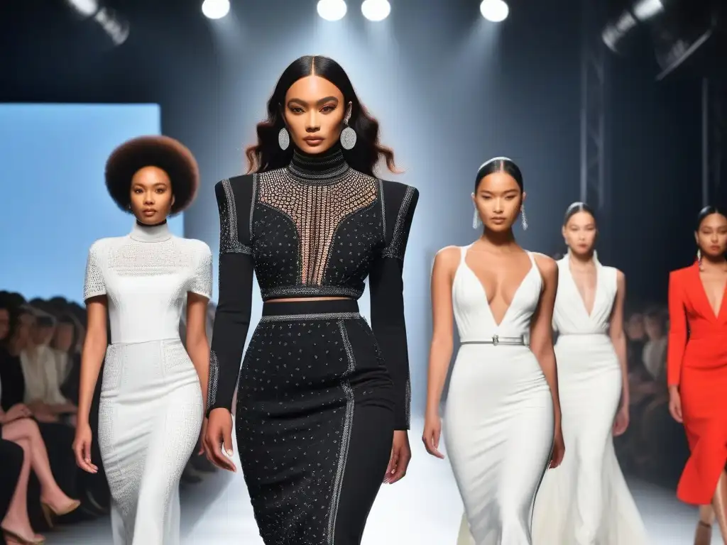Desfile inclusivo: diversidad y empoderamiento en la moda Desfile de moda inclusiva con modelos diversos empoderados en la pasarela, cautivando a la audiencia con su representación inclusiva y diversa