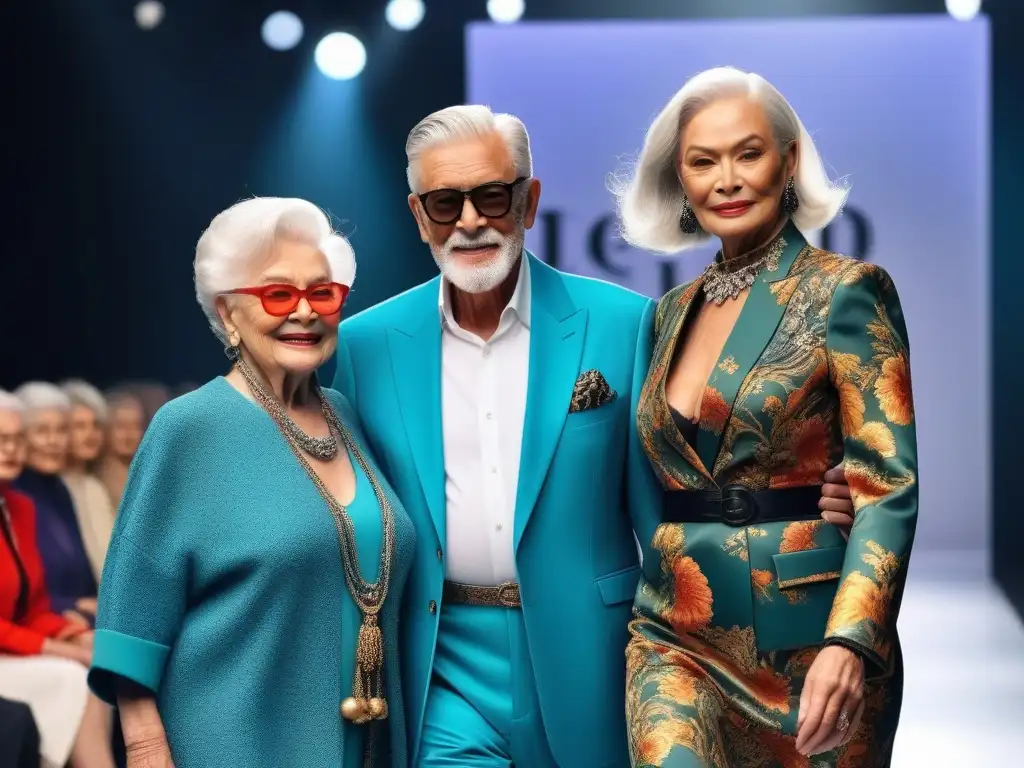 Desfile de moda inclusivo: Seniors empoderados rompiendo estereotipos Desfile de moda inclusiva para personas mayores con estilo y diversidad, rompiendo estereotipos y celebrando la diversidad