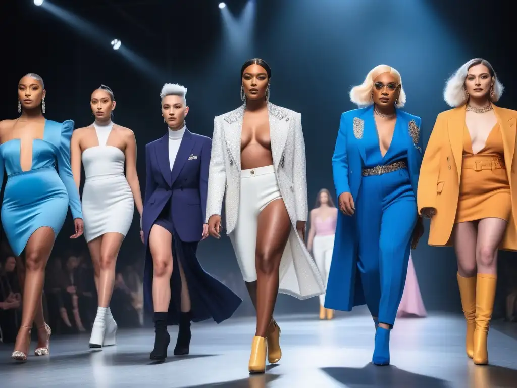 Desfile de moda inclusivo: trans y no binarios brillan en la pasarela Desfile de moda inclusiva para personas trans y no binarias, celebrando la diversidad y la autenticidad con estilo y empoderamiento
