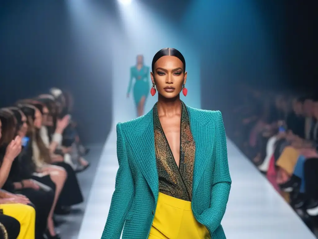 Desfile de moda inclusivo y empoderador con modelos trans y no binarios Desfile de moda inclusiva con personas trans desfilando con confianza y estilo en una pasarela vibrante