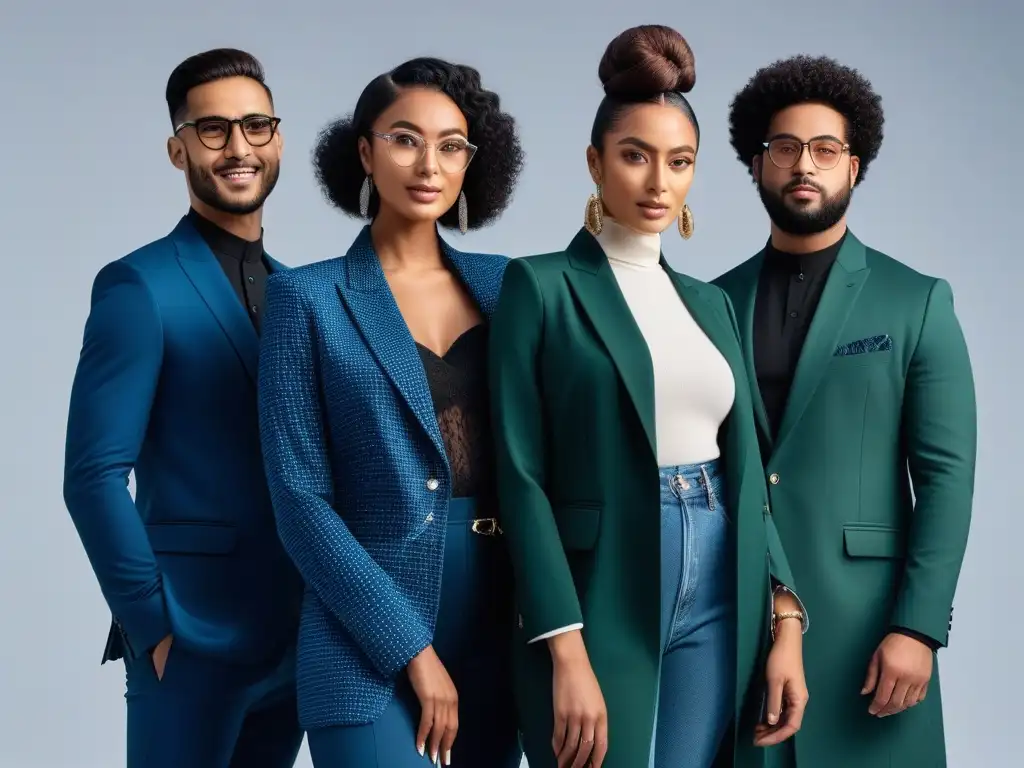 Moda ajustable y personalizada para alturas únicas: inclusiva y moderna Un desfile de moda inclusiva con ropa ajustable para altos, destacando diversidad y modernidad