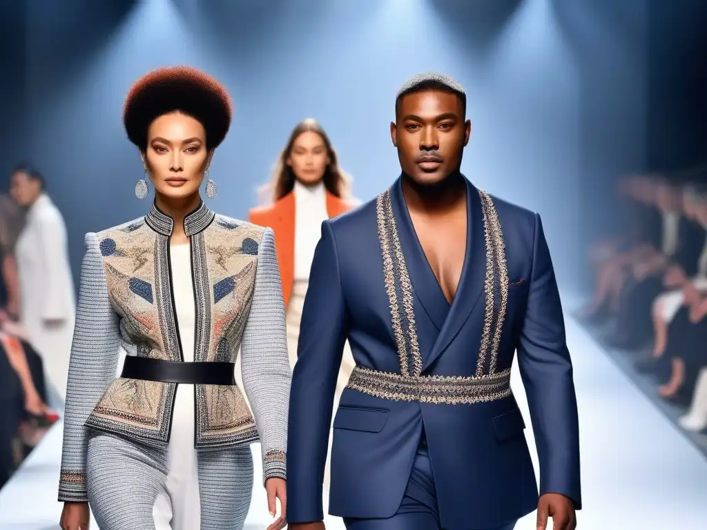 Desfile de moda inclusivo y sostenible: diversidad y empoderamiento Desfile de moda inclusiva y sostenible diferenciadora con modelos diversos, empoderamiento y unidad