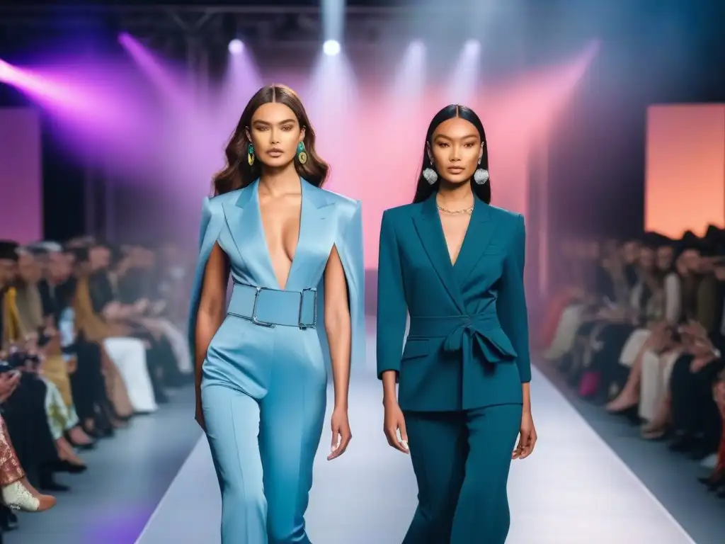 Desfile de moda inclusivo y sostenible en 8k Desfile de moda inclusiva y sostenible futuro con modelos diversos en la pasarela