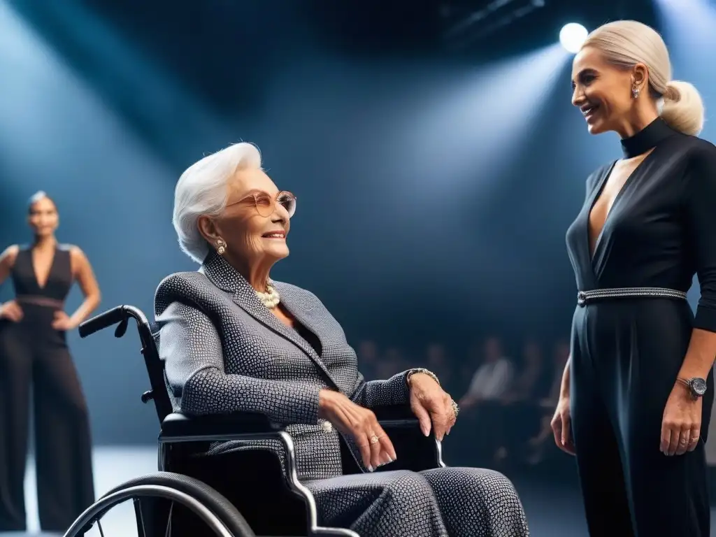 Moda inclusiva para adultos mayores: desfile adaptado y elegante Desfile de moda inclusiva para seniors con tallas especiales