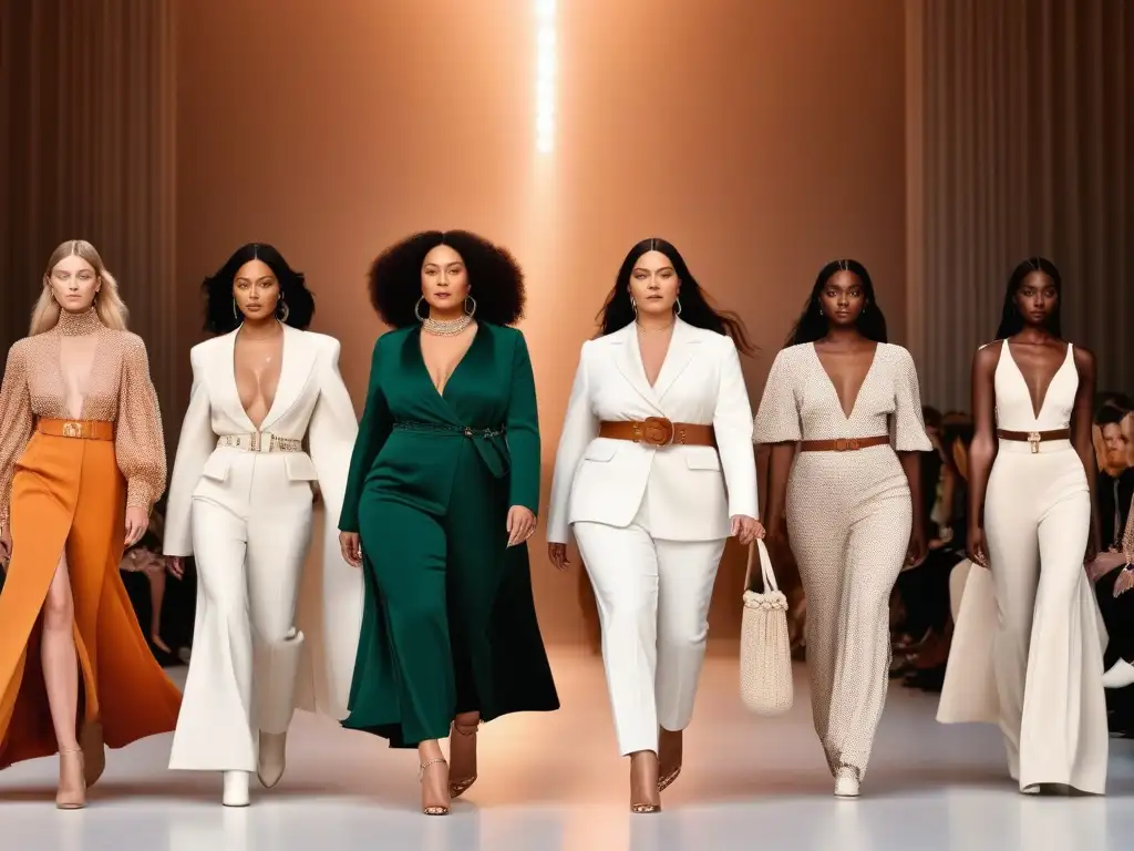 Desfile inclusivo de mujeres diversas con diseños de Chloé Desfile de moda inclusiva para todas las tallas: Mujeres diversas desfilan con confianza en diseños de Chloé