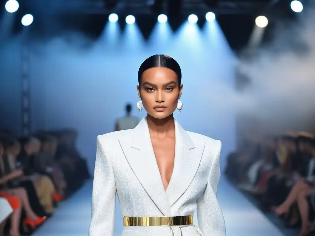 Desfile de moda sostenible: diversidad y empoderamiento en la pasarela Desfile de moda inclusiva con textiles reciclados, modelos empoderadas y audiencia cautivada