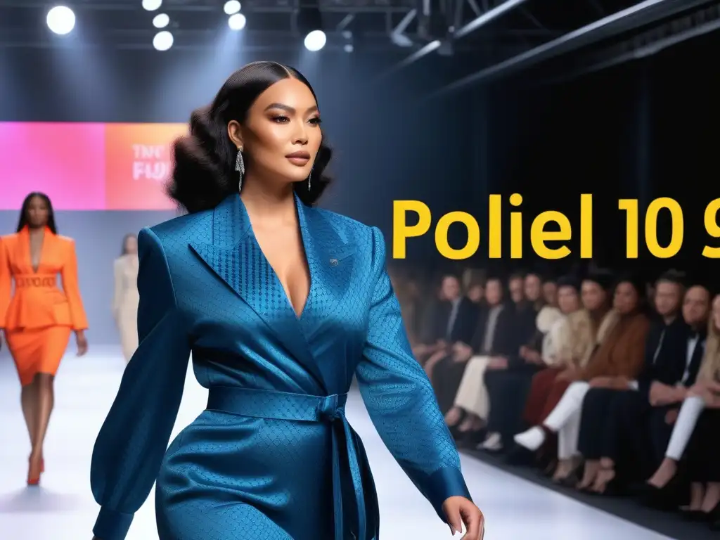 Desfile inclusivo: Celebrando la diversidad con moda vibrante Un desfile de moda inclusivo y diverso con modelos de todas las etnias, tallas y géneros desfilando con confianza en atuendos coloridos y a la moda