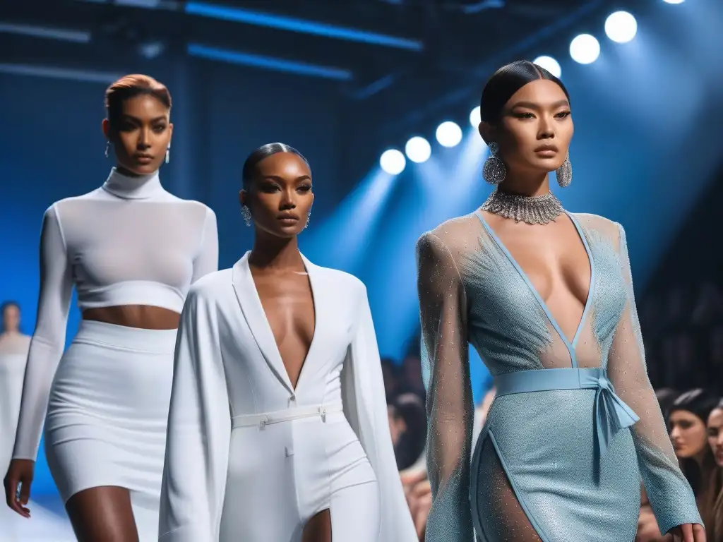 Desfile de moda inclusivo: diversidad y empoderamiento en la pasarela Desfile de moda inclusivo y diverso con modelos de distintas etnias, cuerpos e identidades de género, exhibiendo confianza y estilo