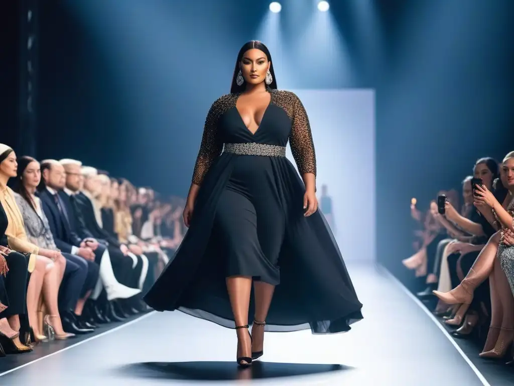 Desfile de moda inclusivo: diversidad y empoderamiento en la pasarela Un desfile de moda inclusivo y empoderado con modelos de diversas tallas y etnias desafiando la estandarización