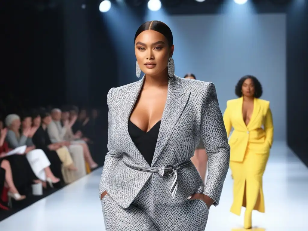 Desfile de moda inclusivo: diversidad y empoderamiento en la pasarela Desfile de moda inclusivo con modelos diversos exhibiendo confianza y empoderamiento