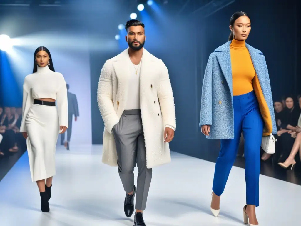 Desfile de moda inclusivo y empoderador con modelos diversos Desfile de moda inclusivo con modelos de diversas etnias y estilos, promoviendo la diversidad en la industria