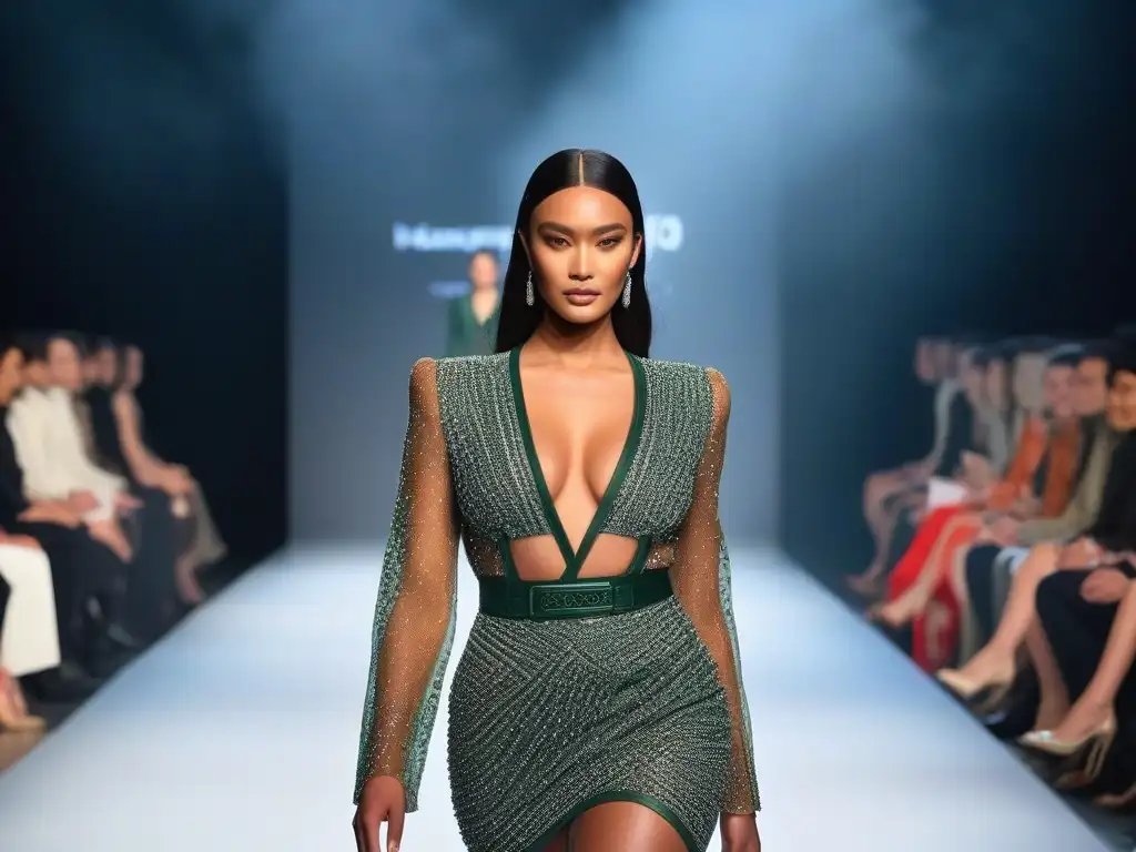 Desfile de moda inclusivo y empoderador con modelos diversos Desfile de moda inclusivo: modelos diversos desfilan con confianza, representando distintas etnias, cuerpos, géneros y habilidades