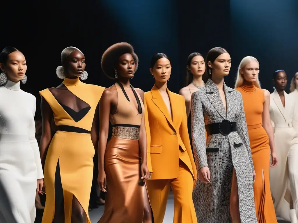Pasarela inclusiva: diversidad y empoderamiento en la moda Loewe Desfile de moda inclusivo de Loewe con modelos diversos caminando con confianza en la pasarela, representando la inclusión en la moda