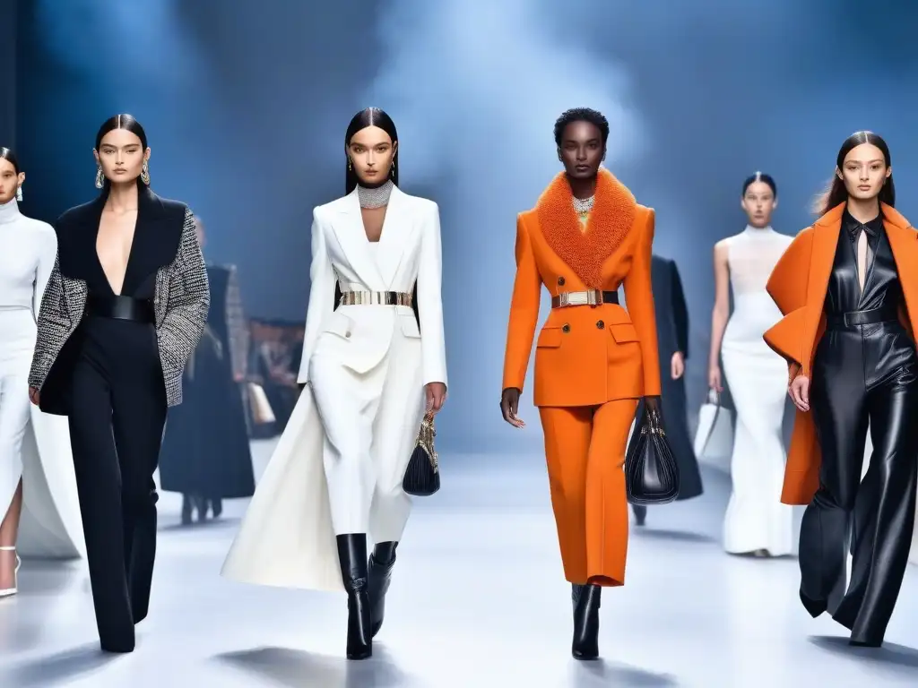 Desfile inclusivo de modelos Loewe: diversidad y elegancia Un desfile de moda inclusivo de Loewe, donde modelos diversos muestran confianza y estilo