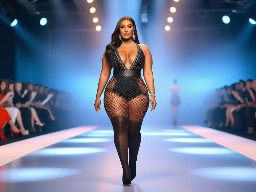 Desfile de moda inclusivo: Celebrando la diversidad de cuerpos Desfile de moda inclusivo con modelos diversos luciendo elegantes atuendos