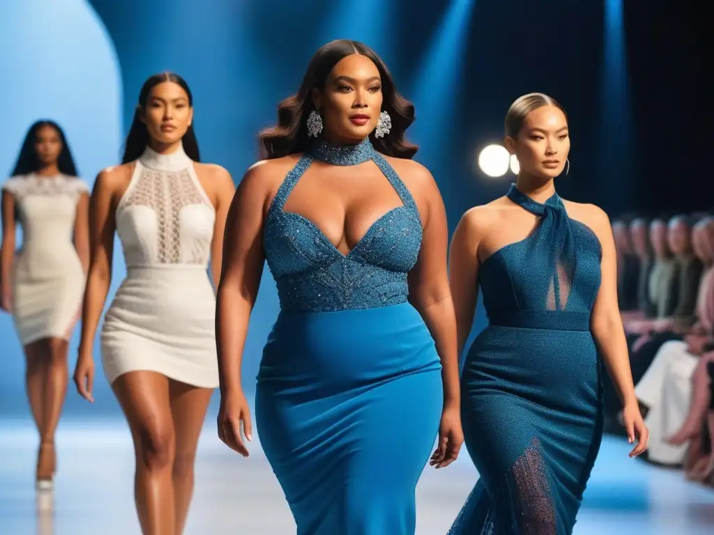 Desfile inclusivo: moda para todos los cuerpos Desfile de moda inclusivo con modelos de todas las tallas, empoderados y seguros, en una producción justa y progresista