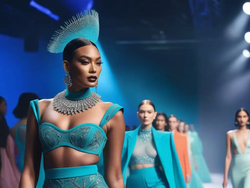 Desfile inclusivo: moda diversa con modelos trans y no binarios Desfile de moda inclusivo con modelos transgénero y no binarios exhibiendo estilos únicos, celebrando la diversidad
