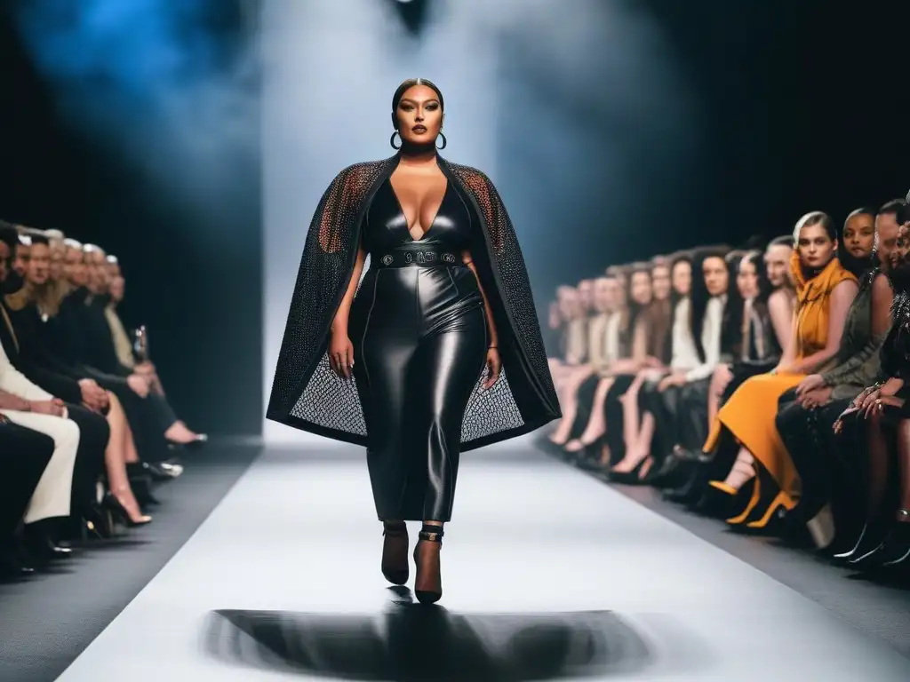 Desfile inclusivo en Amsterdam: diversidad de estilos y cuerpos Desfile de moda inclusivo en Amsterdam con modelos diversos, mostrando 'Diseño de moda para todas'
