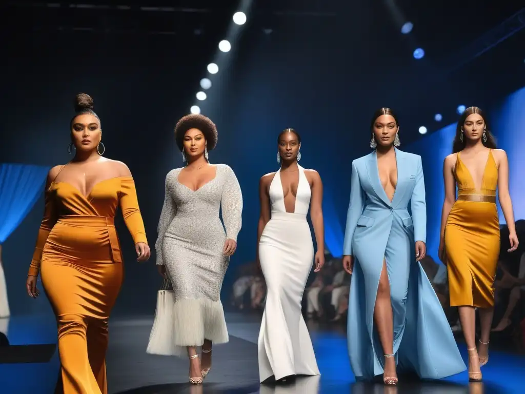 Desfile de moda inclusivo: diversidad y empoderamiento Un desfile de moda inclusivo con modelos diversos, representando distintos tipos de cuerpo, etnias y habilidades