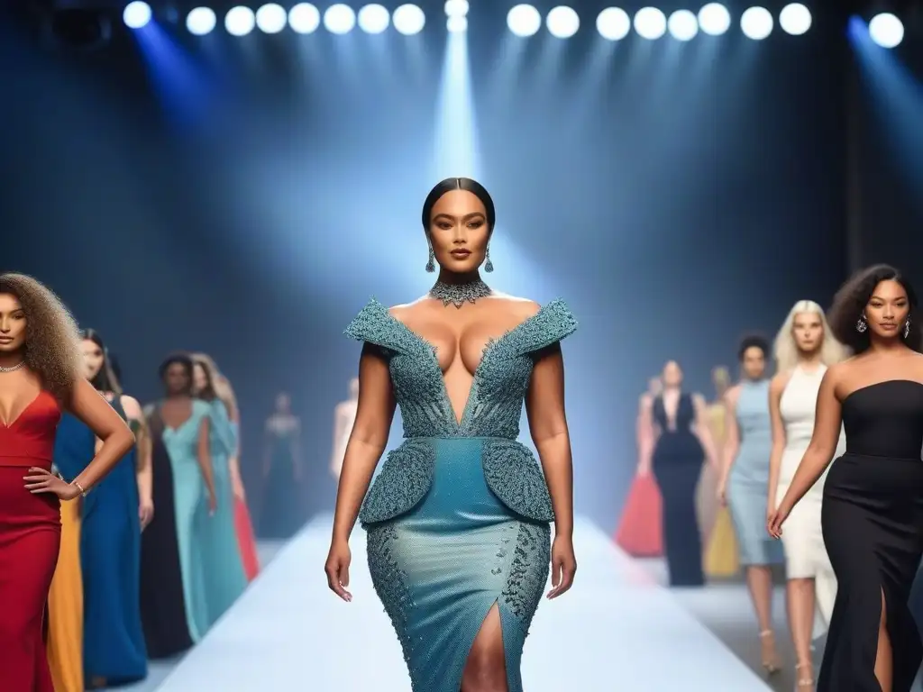 Desfile de moda inclusivo con diversidad de modelos y diseños Un desfile de moda inclusivo con modelos diversos exhibiendo diseños variados