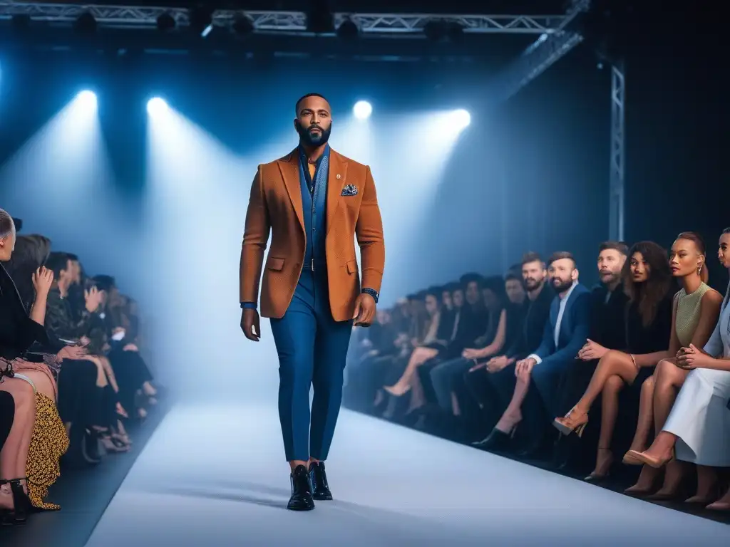 Desfile de moda inclusivo: diversidad y empoderamiento en la pasarela Un desfile de moda inclusivo con modelos diversos desfilando con confianza, celebrando la individualidad y la diversidad