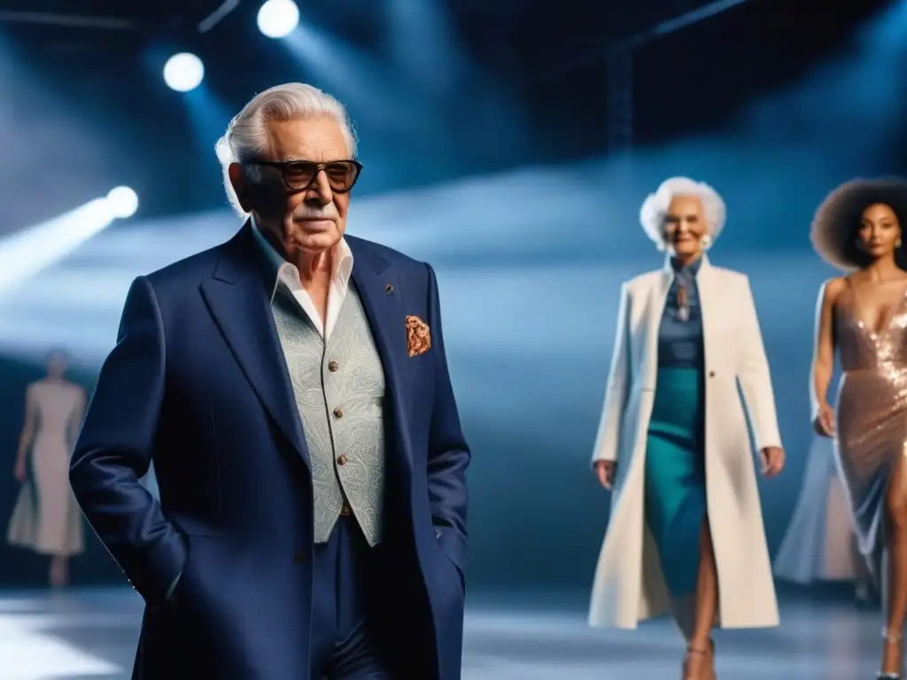Desfile de moda inclusivo para seniors: elegancia y empoderamiento Un desfile de moda inclusivo para la tercera edad, con modelos senior empoderados y con estilo en la pasarela