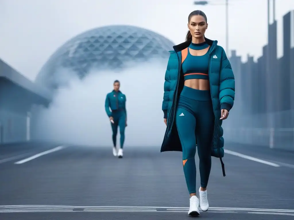 Desfile de moda urbana: fusión de deporte y alta costura Desfile de moda con influencia deportiva fusionada en tendencias actuales
