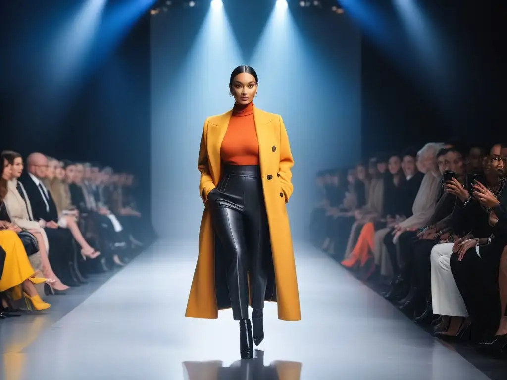 Desfile de moda diverso y elegante: belleza en la diversidad Desfile de moda de lujo para todos: diversidad de modelos caminando con elegancia en la pasarela, radiando confianza y estilo