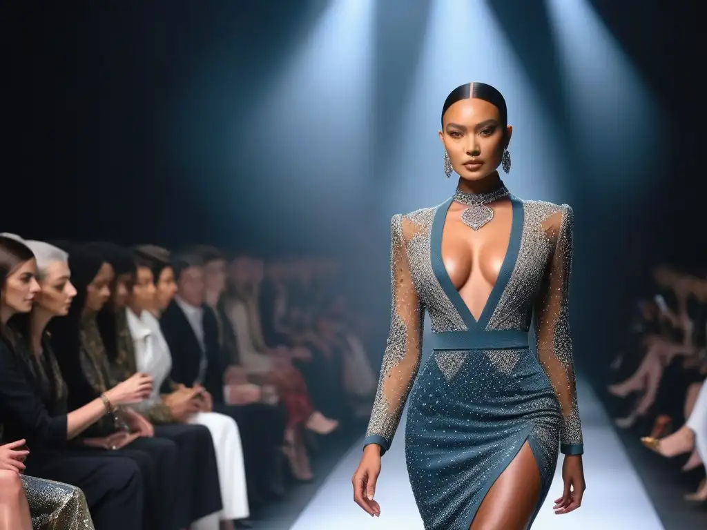 Desfile de moda inclusivo: diversidad y empoderamiento en la pasarela Desfile de moda de lujo inclusiva y diversa con modelos seguras y empoderadas en pasarela vanguardista