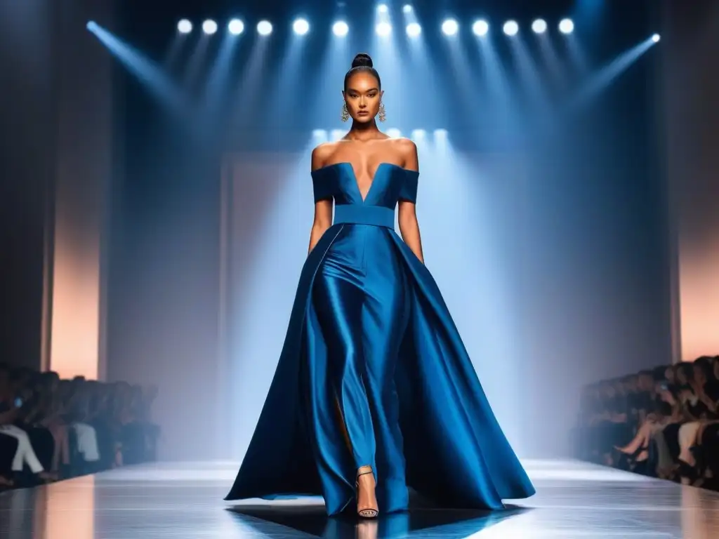 Pasarela de moda inclusiva: elegancia y diversidad en alta costura Desfile de moda de lujo con siluetas inclusivas