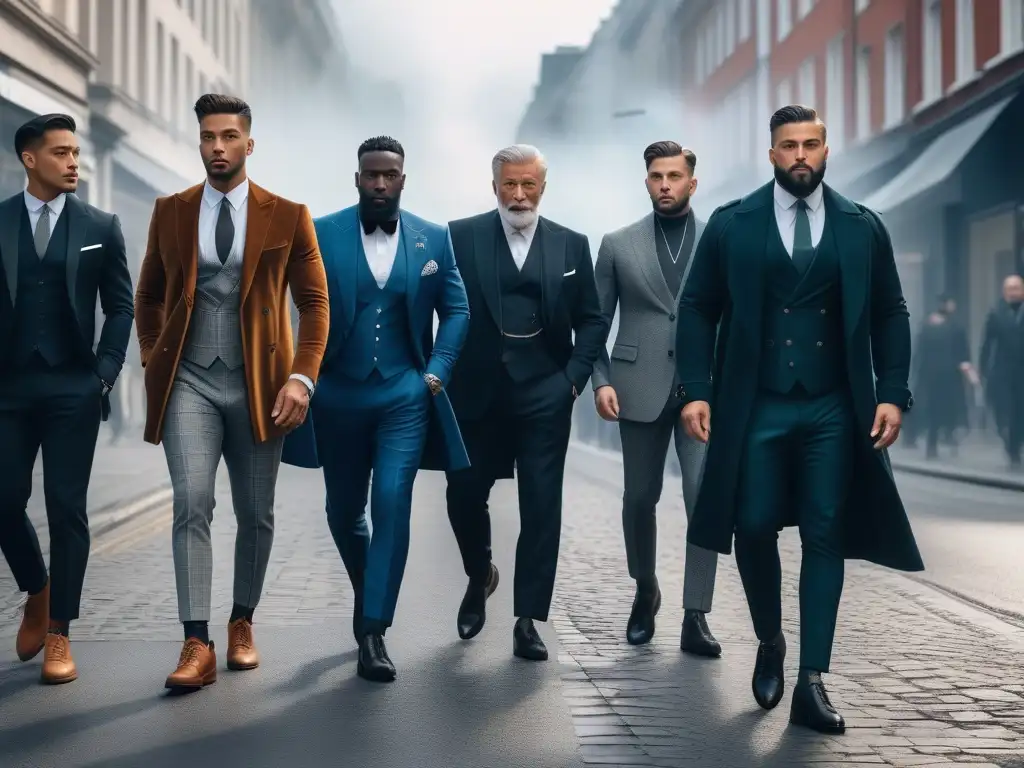 Desfile urbano de moda masculina inclusiva y diversa Un desfile de moda masculina inclusiva y empoderadora en la ciudad