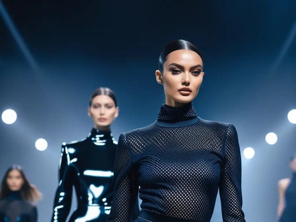 Desfile de moda en 8k con modelos altos y vanguardistas2023 Desfile de moda de las mejores marcas tall 2023 con modelos altos desfilando con elegancia en una pasarela de alta costura