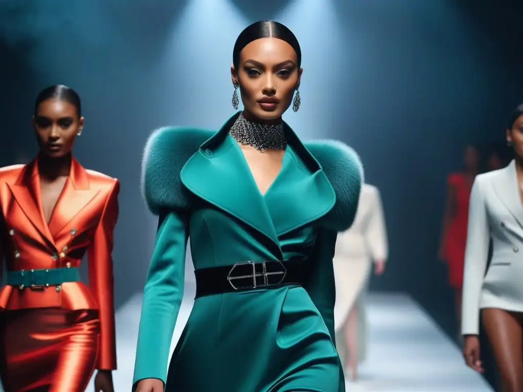 Desfile de moda alta: modelos altos deslumbrantes y empoderados Desfile de moda con modelos altos luciendo prendas únicas de marcas moda especializadas alturas diversas