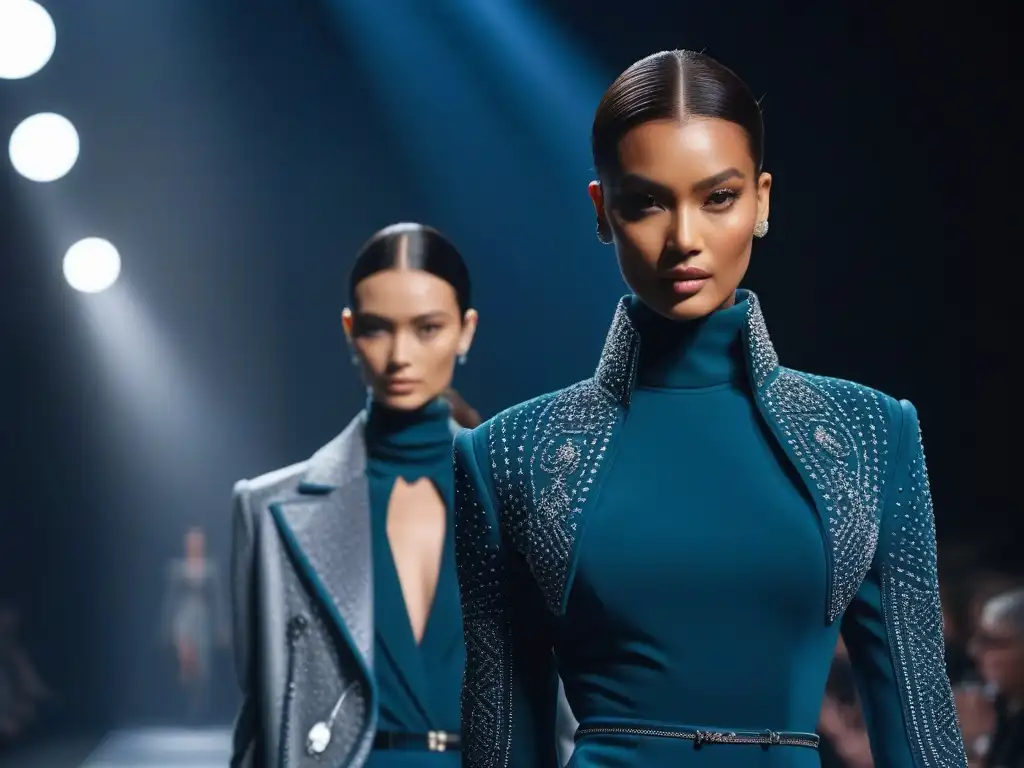 Desfilando con altura: moda chic para modelos altas Un desfile de moda donde modelos altos desfilan con elegancia y confianza, superando desafíos con estilo y actitud