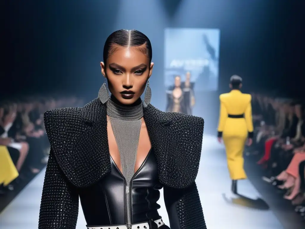 Desfile de moda: diversidad y rebeldía de Jean Paul Gaultier Desfile de moda con modelos diversos luciendo creaciones vanguardistas de Jean Paul Gaultier