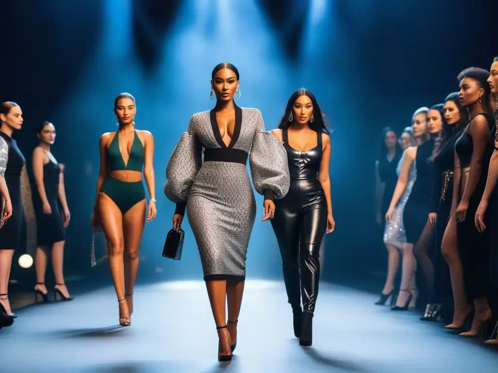 Desfile de moda inclusivo: diversidad y estilo en la pasarela Desfile de moda con modelos diversos representando la Diversidad en campañas de moda
